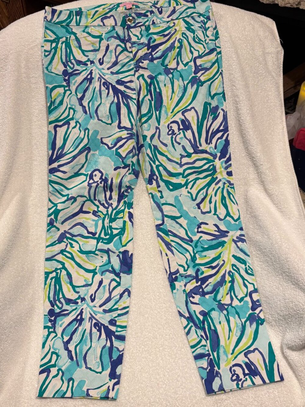 Lilly Pulitzer Kelly Skinny Ankle Pant Wade and Sea Size 10